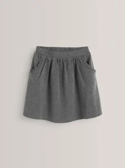 Grijs - Stretchy schoolrok met elastische tailleband (3 - 16 jr)