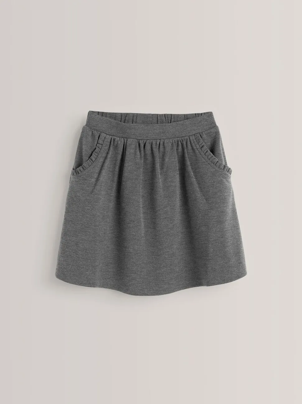 Grijs - Stretchy schoolrok met elastische tailleband (3 - 16 jr)