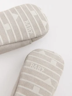 Grijs - Suède babyschoenen met veters (0-24 mnd)