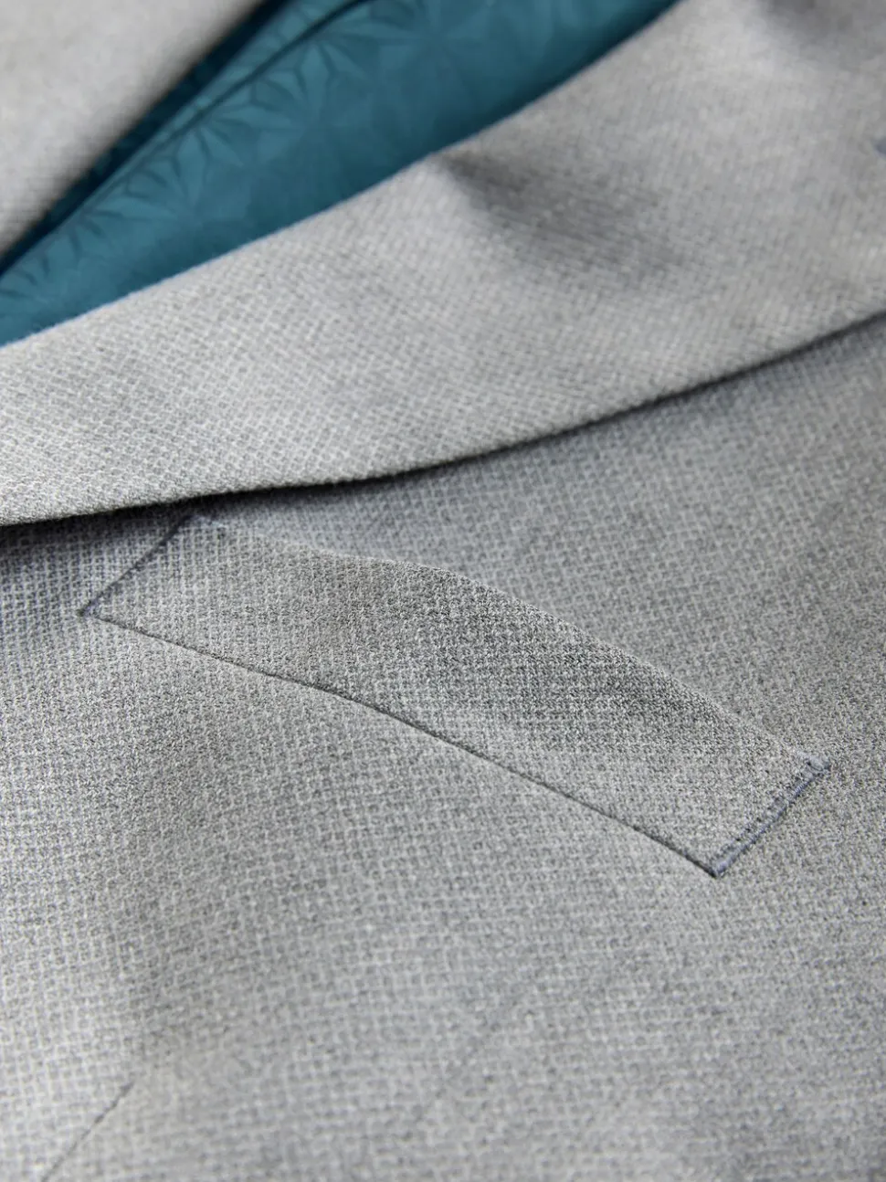 Grijs - Tailored fit - Kostuum met textuur: colbert
