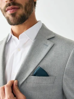 Grijs - Tailored fit - Kostuum met textuur: colbert