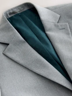 Grijs - Tailored fit - Kostuum met textuur: colbert