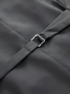 Grijs - Tailored Fit Check Flannel Suit Waistcoat