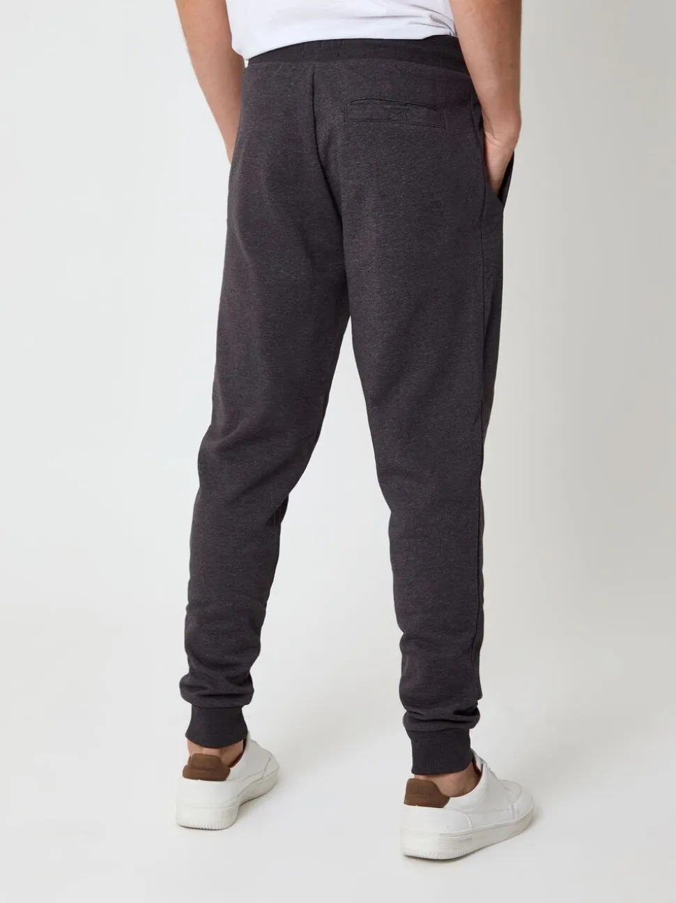 Grijs - Threadbare - Katoenen Blend joggingbroek