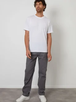 Grijs - Threadbare Chino met rechte pijpen en stretchy tailleband