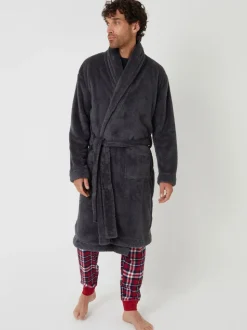 Grijs - Threadbare Cosy Borg Dressing Gown