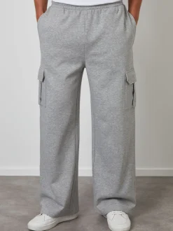 Grijs - Threadbare Wide Leg Cargo Joggers
