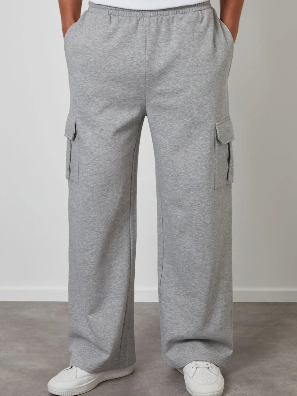 Grijs - Threadbare Wide Leg Cargo Joggers