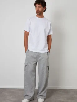 Grijs - Threadbare Wide Leg Cargo Joggers