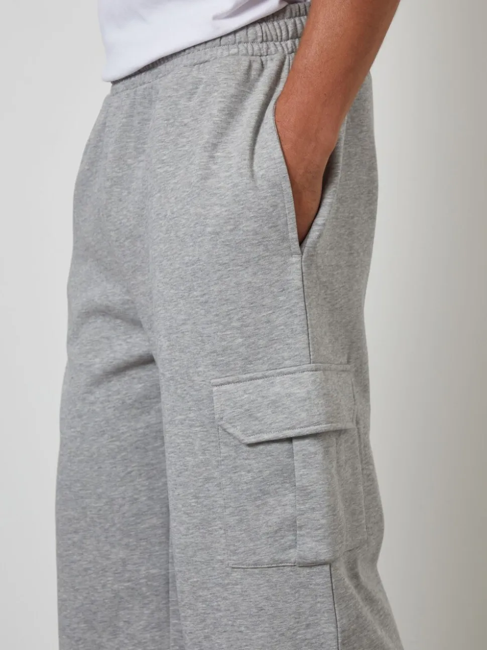 Grijs - Threadbare Wide Leg Cargo Joggers