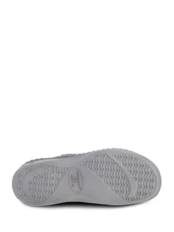 Grijs - Totes - Isotoner Popcorn Turnover pantoffels met open neus voor dames