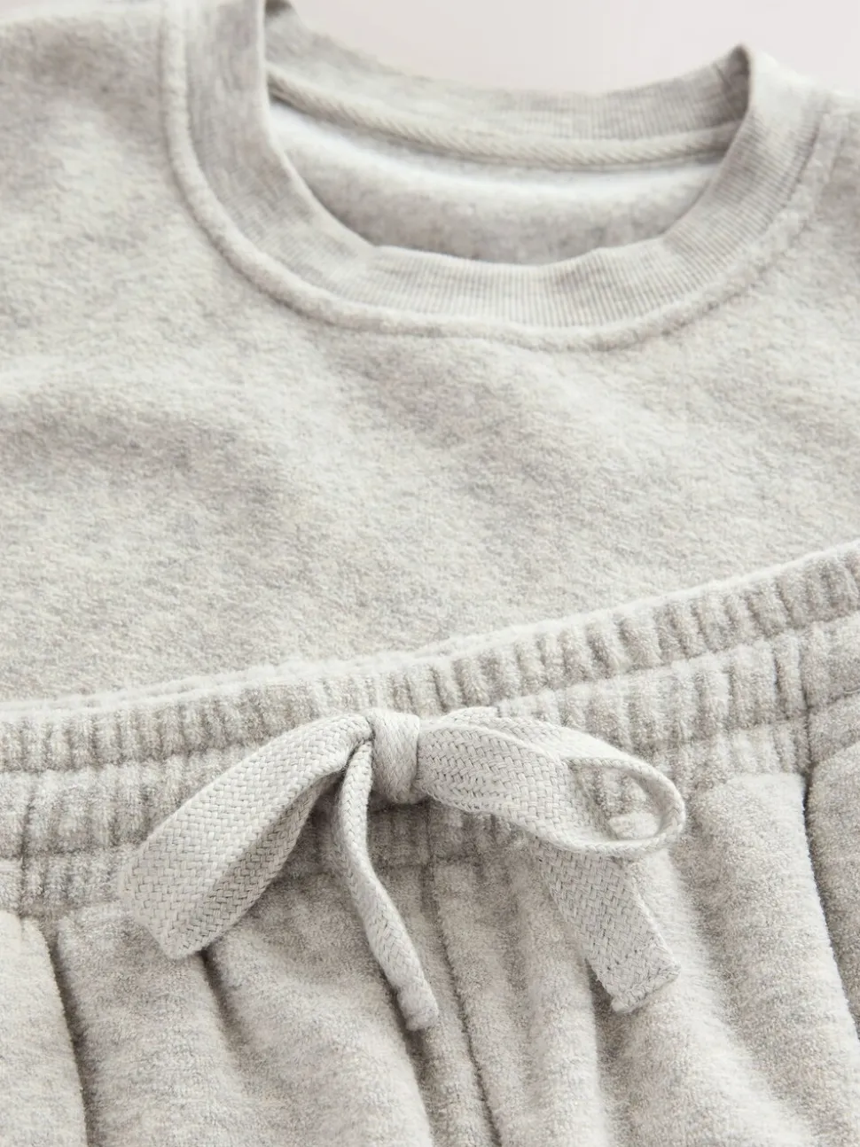 Grijs - Towelling Short Sleeve Pyjamas Set
