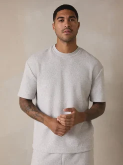 Grijs - Towelling Short Sleeve Pyjamas Set