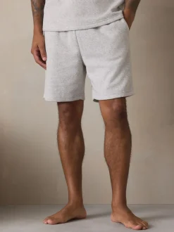 Grijs - Towelling Short Sleeve Pyjamas Set