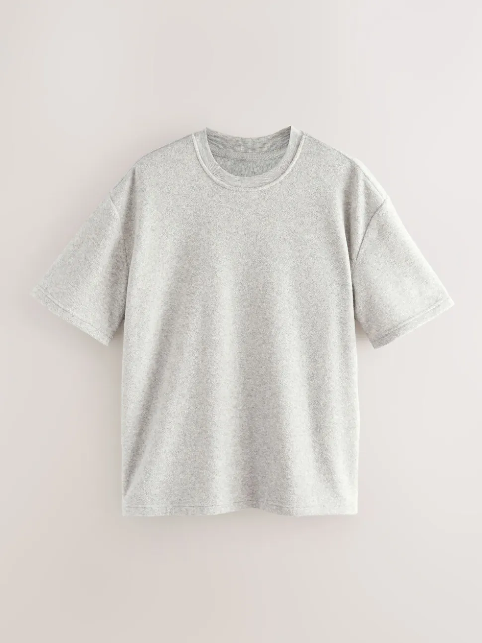 Grijs - Towelling Short Sleeve Pyjamas Set