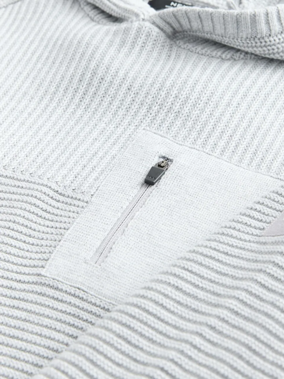 Grijs - Utility gebreide hoodie (3-16jr)