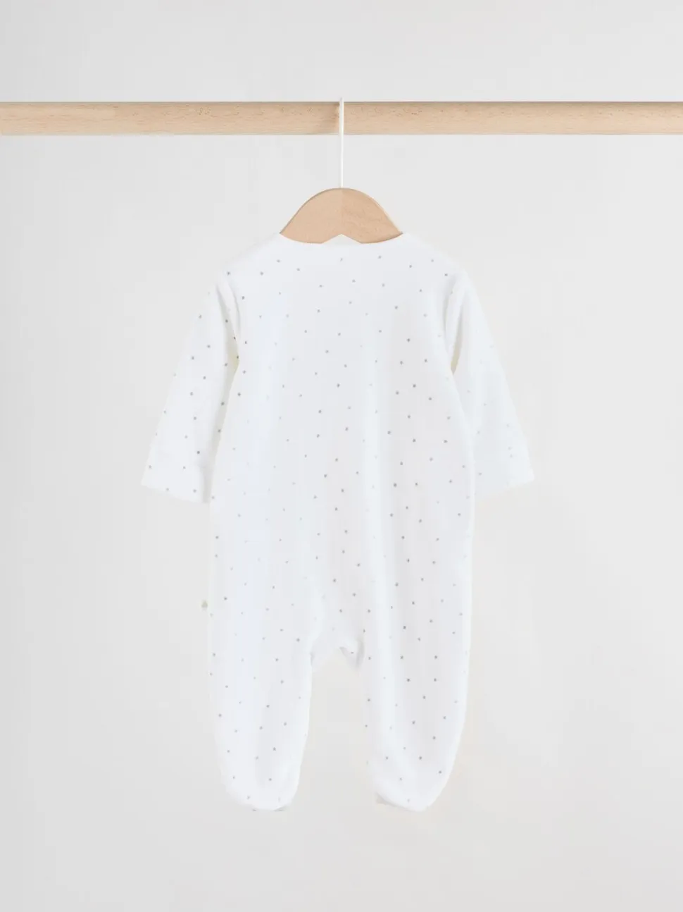 Grijs - Velour Two Way Zip Baby Sleepsuits 2 Pack (0-2yrs)