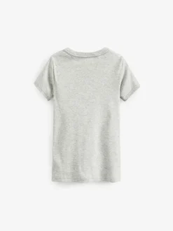 Grijs - Verpakking van 3 100% katoenen shirts met korte mouwen (1,5-16jr)