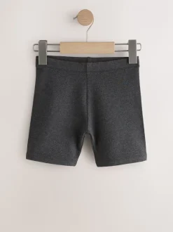 Grijs - Verpakking van 2 stretchy fietsshorts met hoog katoengehalte (3-16jr)