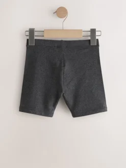 Grijs - Verpakking van 2 stretchy fietsshorts met hoog katoengehalte (3-16jr)