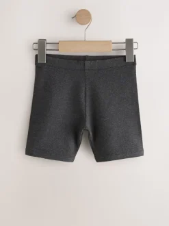 Grijs - Verpakking van 2 stretchy fietsshorts met hoog katoengehalte (3-16jr)