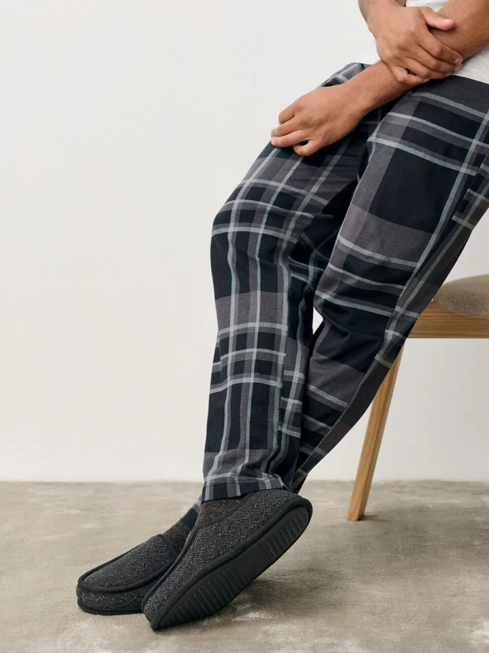 Grijs - Wide Fit Closed Back Slippers