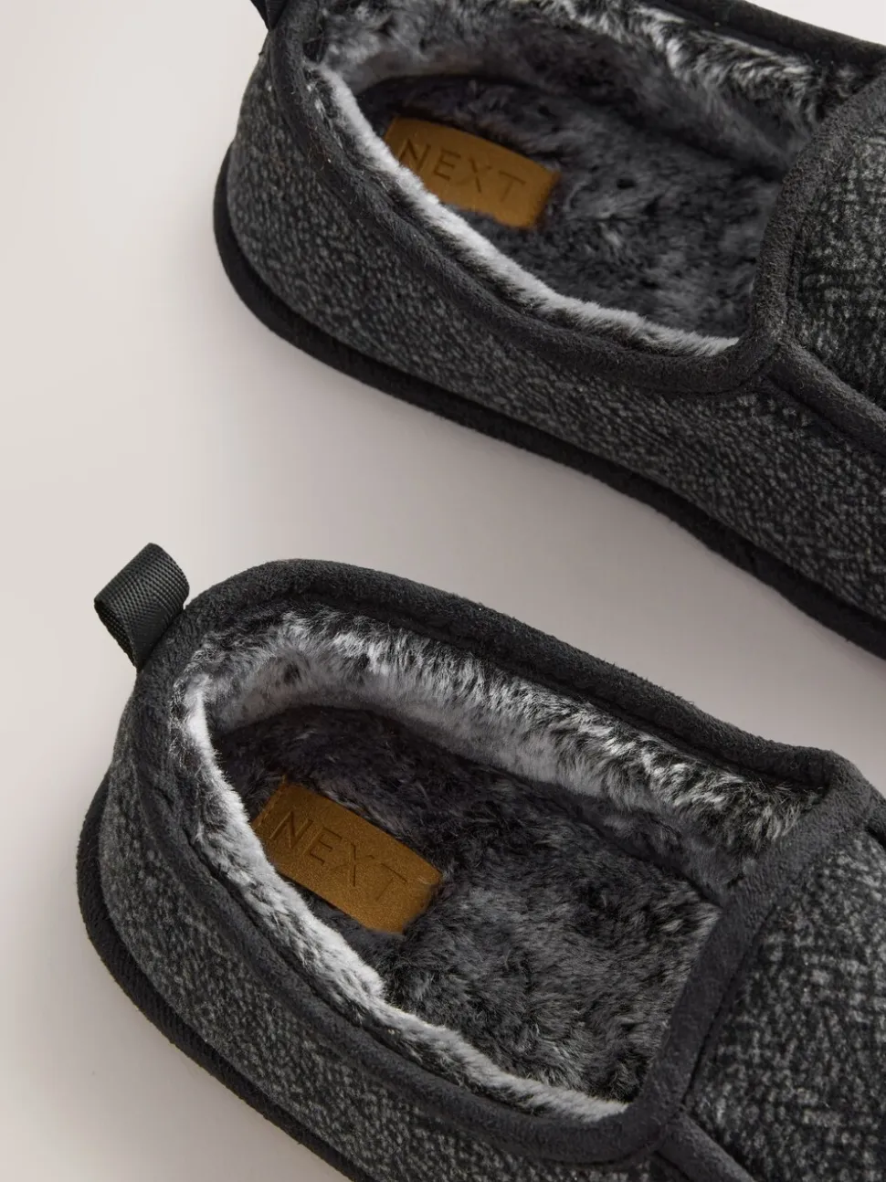 Grijs - Wide Fit Closed Back Slippers