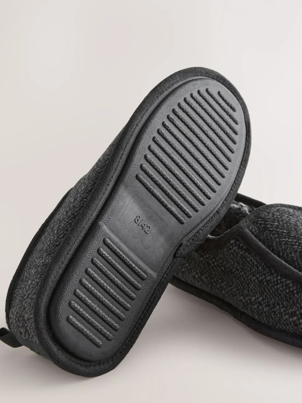 Grijs - Wide Fit Closed Back Slippers