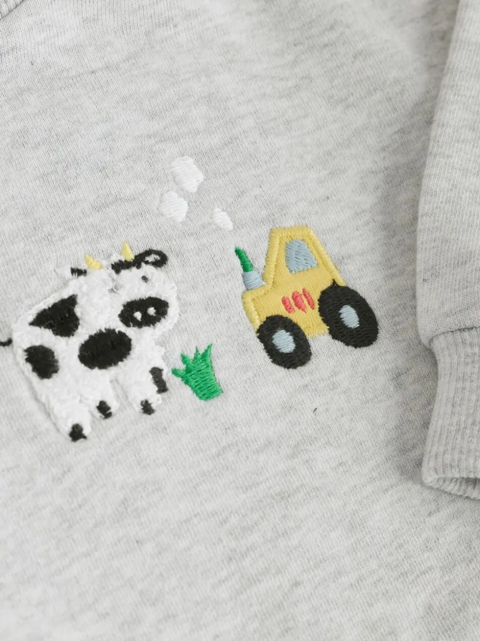 Grijs boerderijfiguur - Set met baby-sweatshirt en legging (0mnd-3jr)