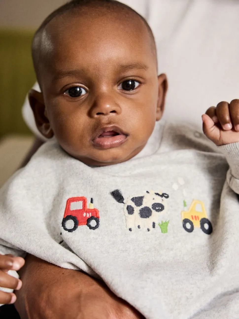 Grijs boerderijfiguur - Set met baby-sweatshirt en legging (0mnd-3jr)