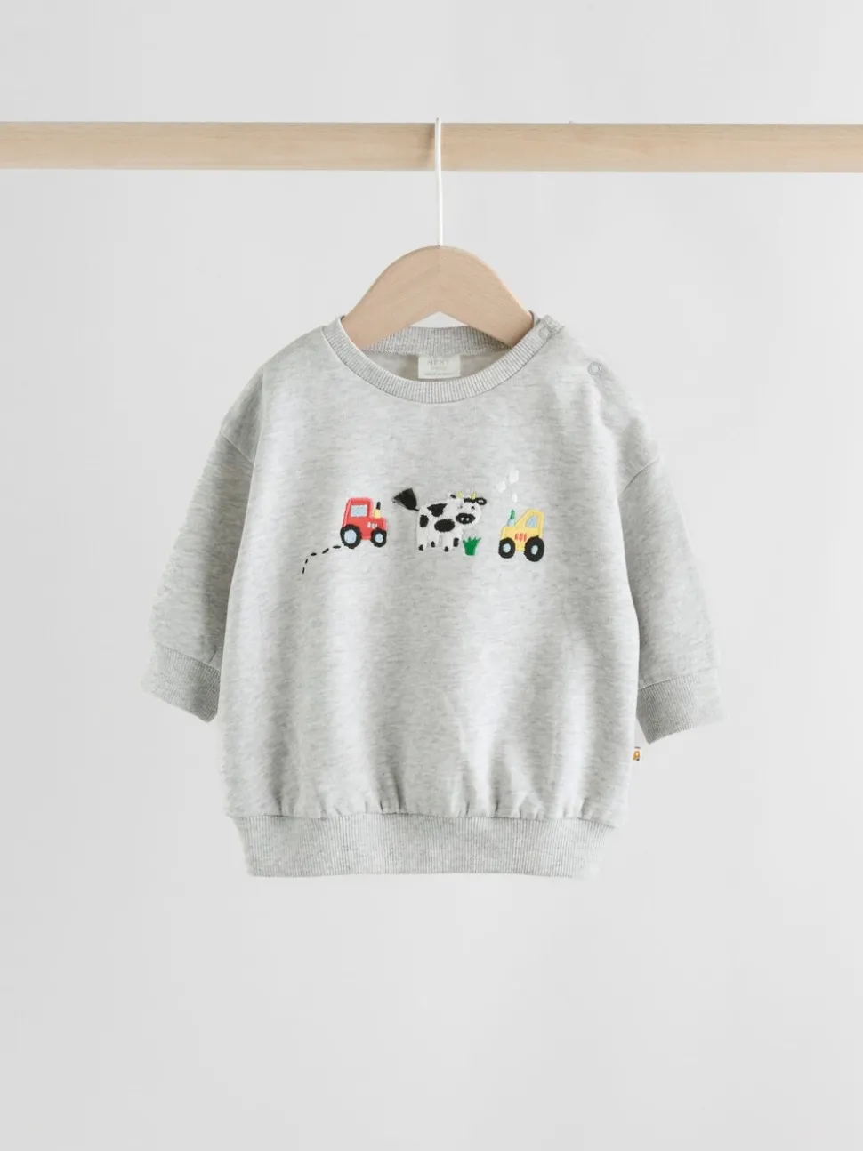 Grijs boerderijfiguur - Set met baby-sweatshirt en legging (0mnd-3jr)