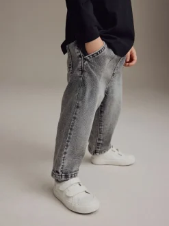 Grijs denim - Jeans met geplooide voorkant (3mnd-7jr)