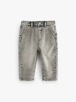 Grijs denim - Jeans met geplooide voorkant (3mnd-7jr)