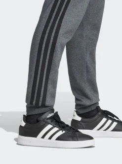 Grijs en zwart - adidas Essentials fleece joggingbroek met 3 strepen