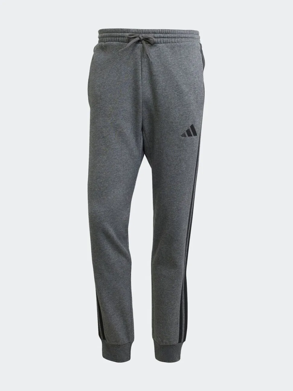 Grijs en zwart - adidas Essentials fleece joggingbroek met 3 strepen