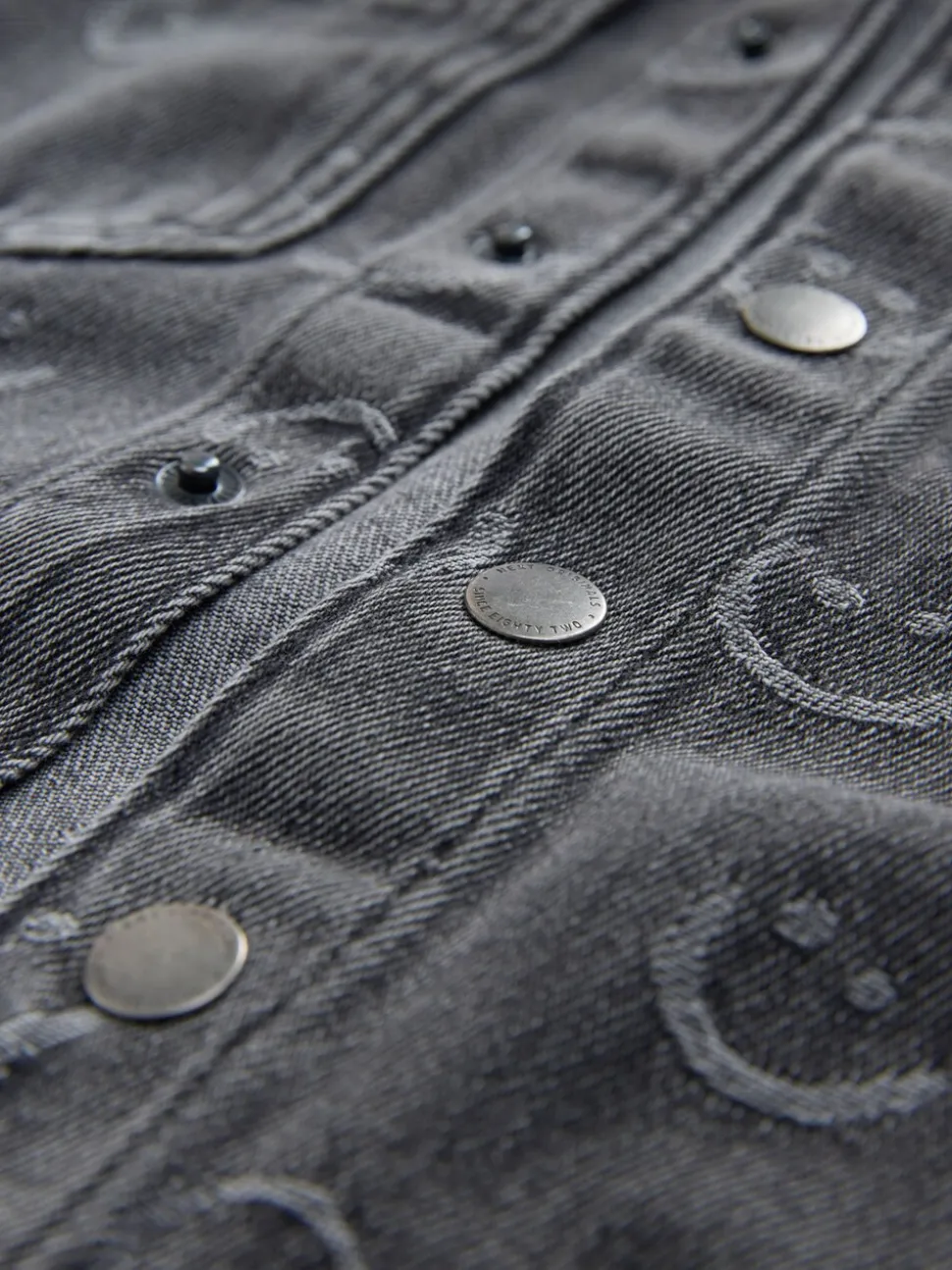 Grijs Face - Denim overhemd met capuchon (3mnd -7jr)