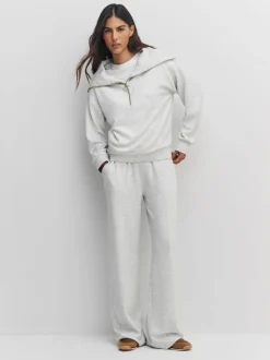Grijs gemêleerd - Half Zip Jersey Sweatshirt