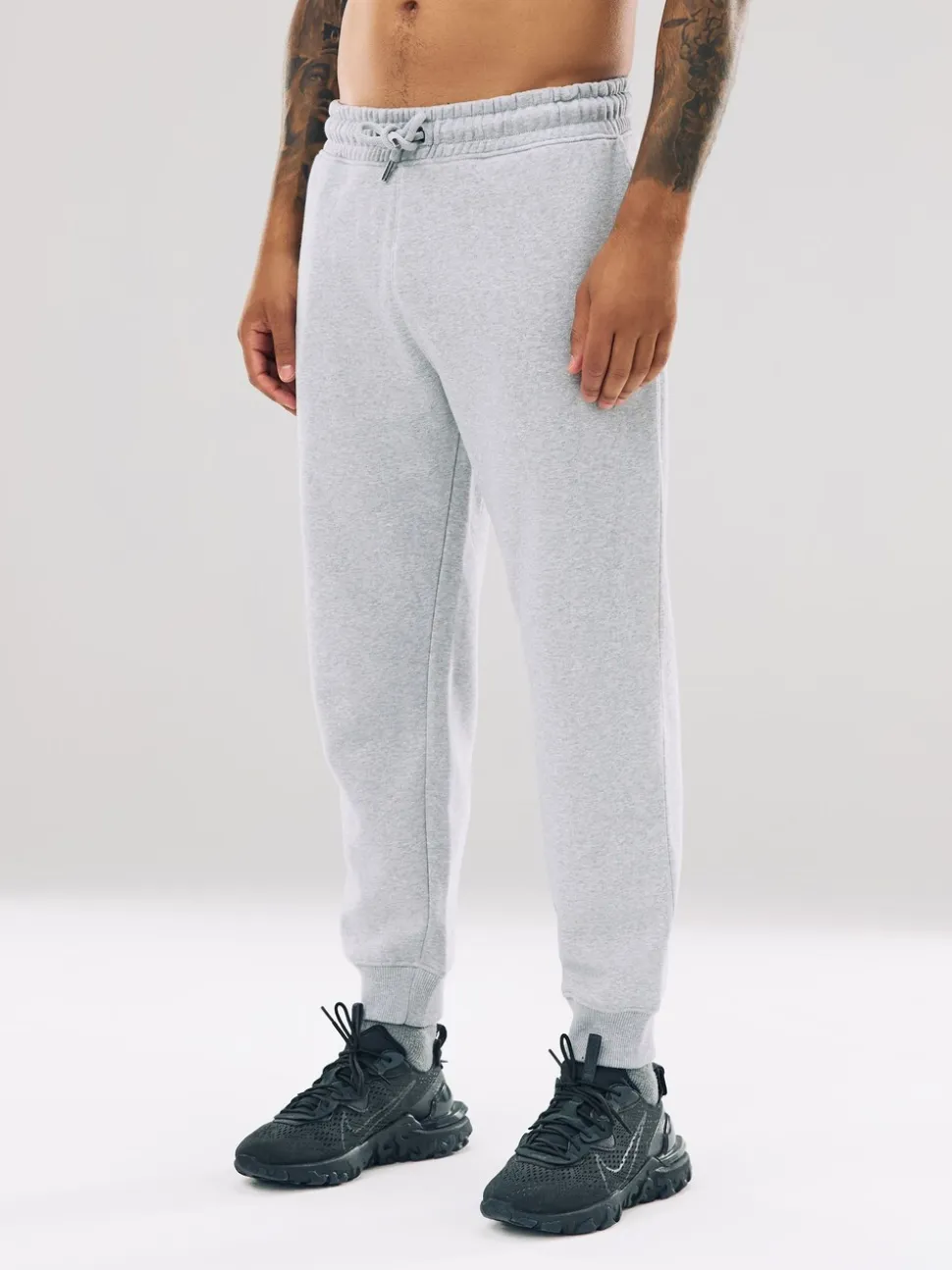 Grijs gemêleerd - Slim Fit - Slim Fit Brushback Heavyweight Joggers