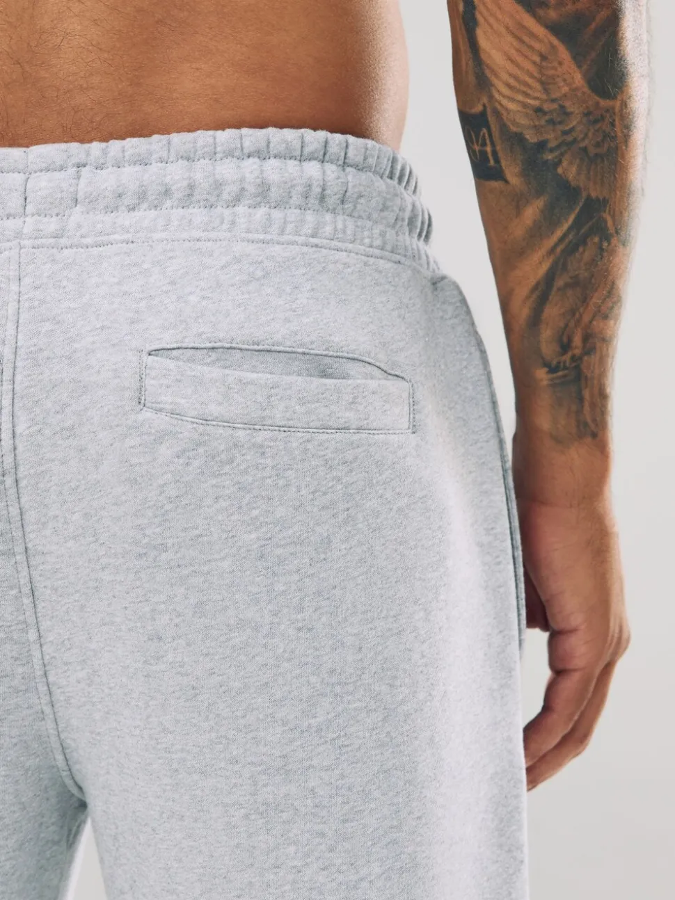 Grijs gemêleerd - Slim Fit - Slim Fit Brushback Heavyweight Joggers