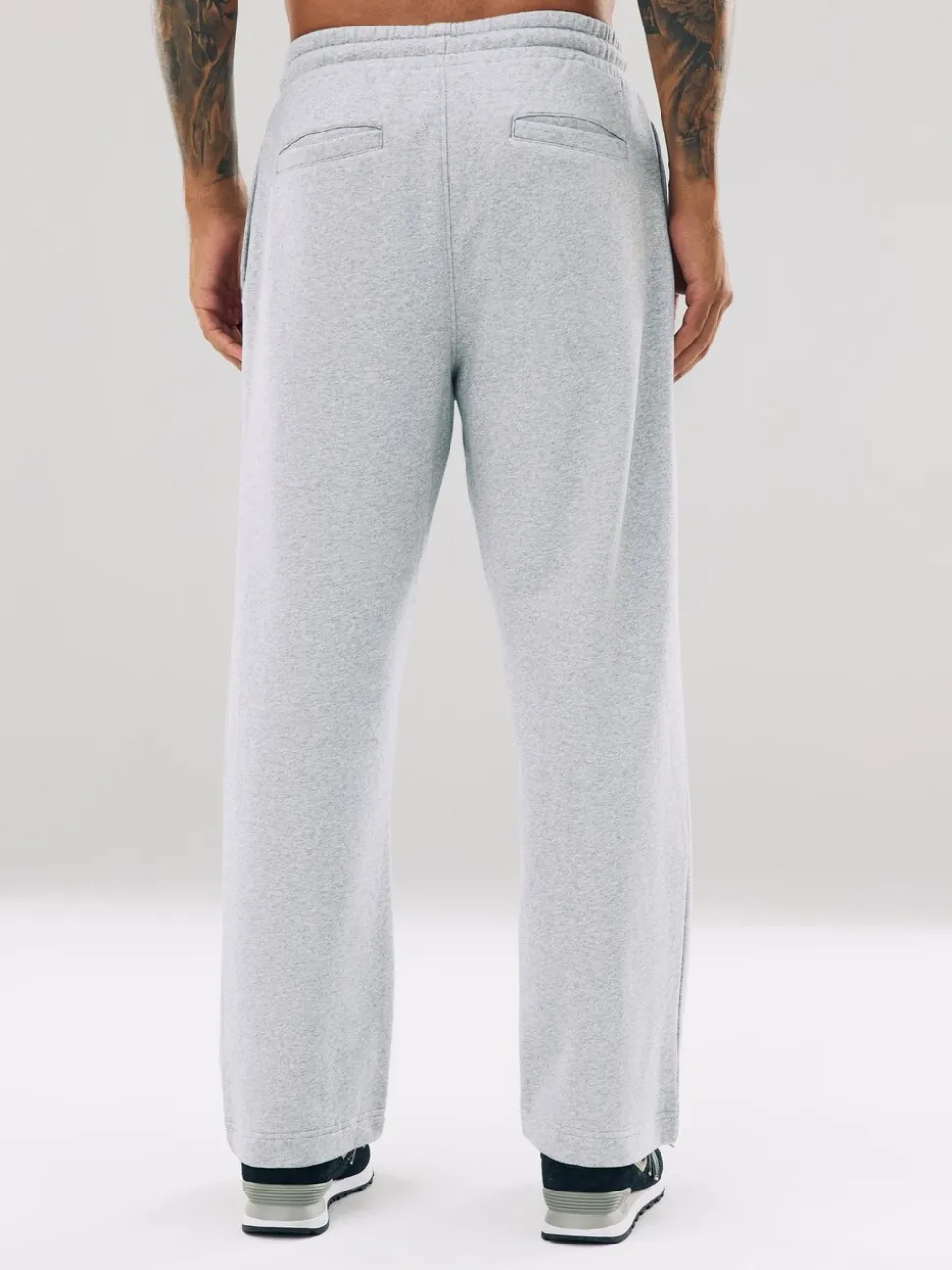 Grijs gemêleerd - Straight fit - Relaxed Fit Brushback Heavyweight Joggers