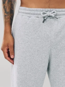 Grijs gemêleerd - Straight fit - Relaxed Fit Brushback Heavyweight Joggers