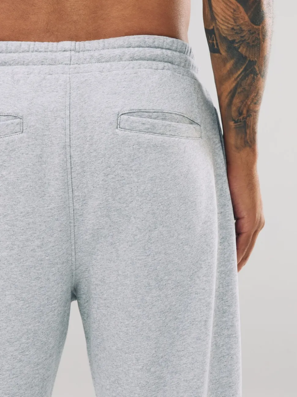 Grijs gemêleerd - Straight fit - Relaxed Fit Brushback Heavyweight Joggers
