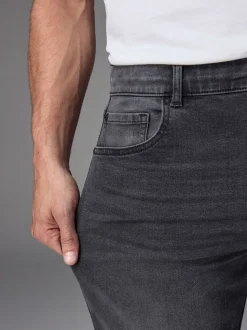 Grijs Gewassen - Straight-fit Essential stretchy jeans met rechte pasvorm