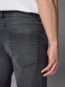 Grijs Gewassen - Straight-fit Essential stretchy jeans met rechte pasvorm