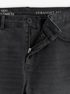 Grijs Gewassen - Straight-fit Essential stretchy jeans met rechte pasvorm