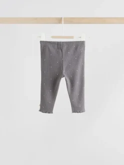 Grijs met bloemen - Babyset van top met Lange mouwen en Leggings met Bodywarmer 3 -delig (0mnd -2jr)