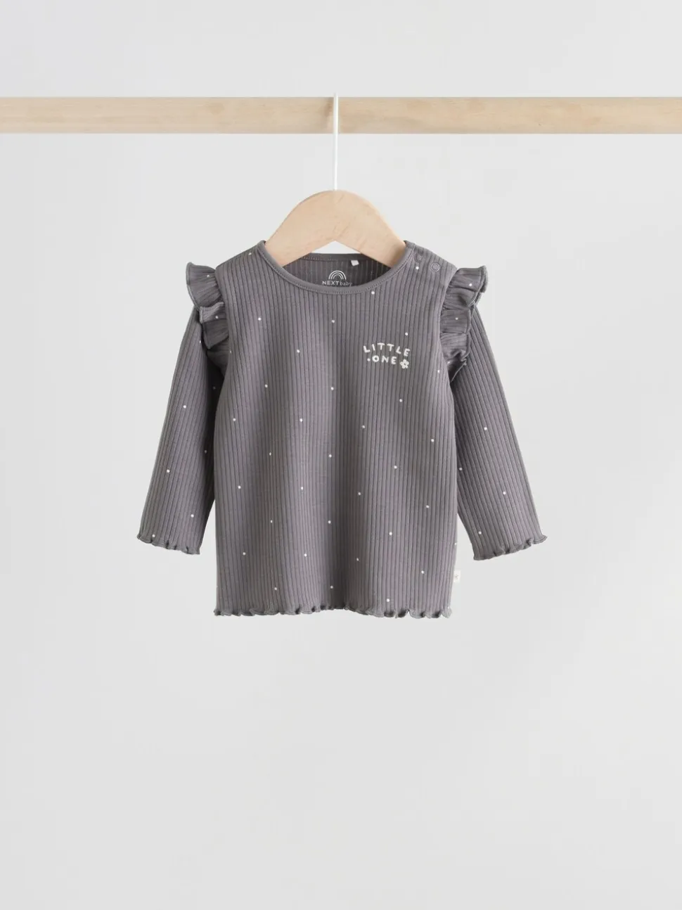 Grijs met bloemen - Babyset van top met Lange mouwen en Leggings met Bodywarmer 3 -delig (0mnd -2jr)