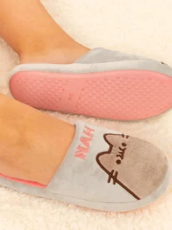 Grijs met Pusheen-kat - Vanilla Underground winterpantoffels voor volwassenen