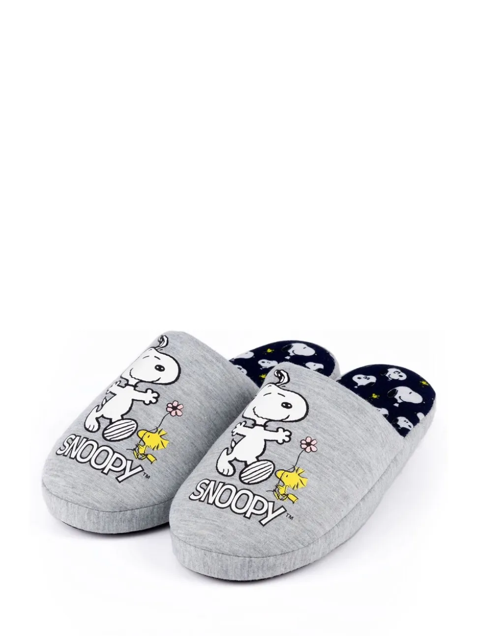 Grijs met Snoopy - Vanilla Underground winterse pantoffelmuiltjes voor dames