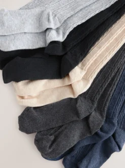 Grijs Zwart Beigegrijs en Marine-Blauw - Verpakking van 5 kabelmaillots met hoog katoengehalte
